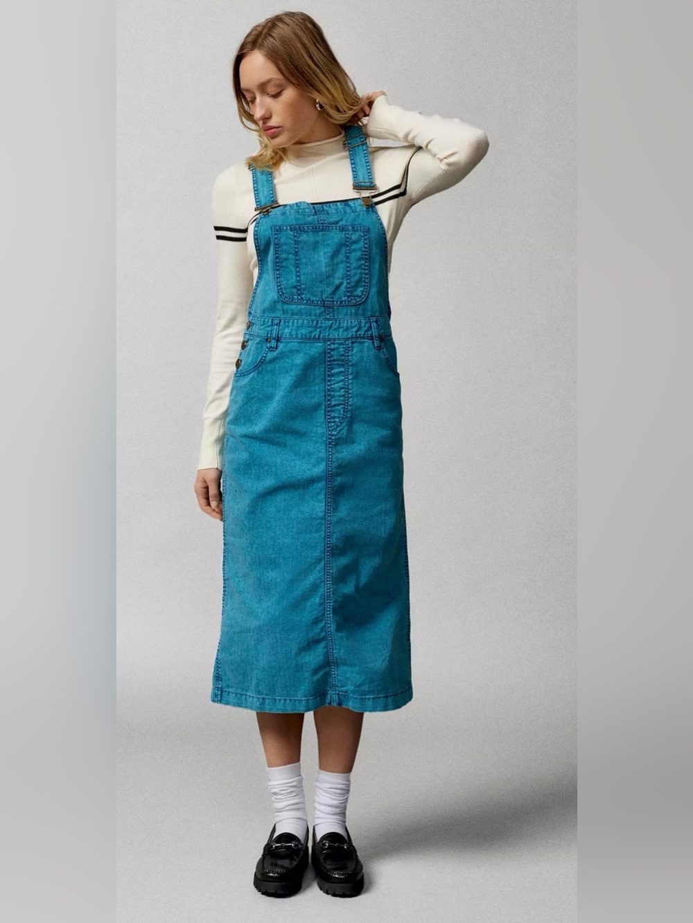 BDG Danni Maxi Skirtall Denim Overall Dress Small Petite UO